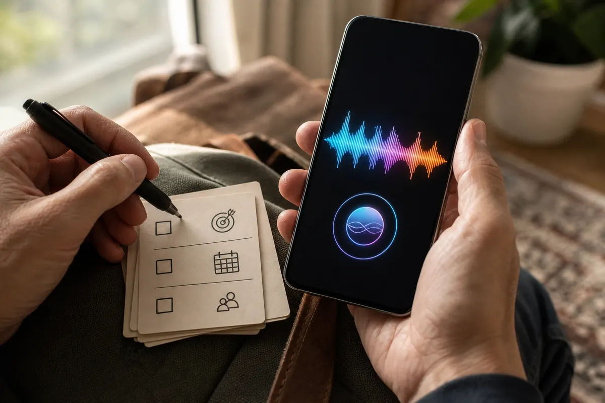 Detalle: convertir audios y notas en tareas accionables