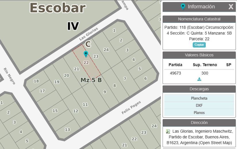 Plano de la propiedad